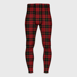 Тайтсы мужские Pajama pattern red, цвет: 3D-принт