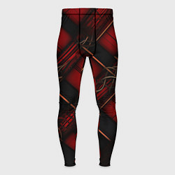 Мужские тайтсы Тёмно-красная диагональная клетка