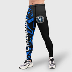 Тайтсы мужские Changan - blue uniform, цвет: 3D-принт — фото 2