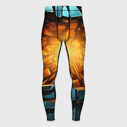 Мужские тайтсы Геометрическая огненная яма иллюзия