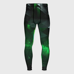 Мужские тайтсы Асимметрия зеленого узора