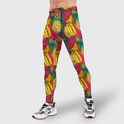 Тайтсы мужские Банановые грозди, цвет: 3D-принт — фото 2