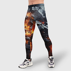 Тайтсы мужские Взрыв камней и плит, цвет: 3D-принт — фото 2