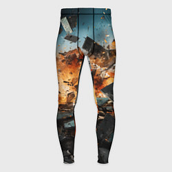 Тайтсы мужские Взрыв плит абстракция, цвет: 3D-принт
