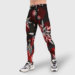 Тайтсы мужские Рождественские снежинки, цвет: 3D-принт — фото 2