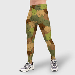 Тайтсы мужские Котики - камуфляж, цвет: 3D-принт — фото 2