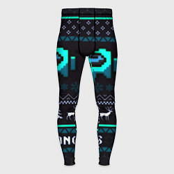 Тайтсы мужские Among us зима олени, цвет: 3D-принт