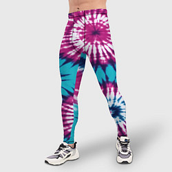 Тайтсы мужские Тай-дай цвет, цвет: 3D-принт — фото 2