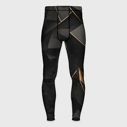 Тайтсы мужские Black gold luxury, цвет: 3D-принт