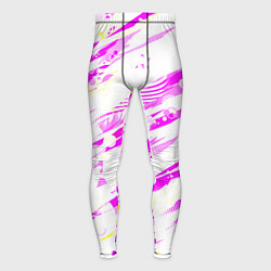 Тайтсы мужские Розовые паттерны, цвет: 3D-принт