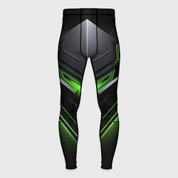 Мужские тайтсы Green and black abstract style
