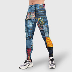 Тайтсы мужские Значок адвоката на джинсах, цвет: 3D-принт — фото 2