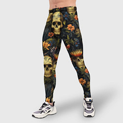 Тайтсы мужские Осень и черепа, цвет: 3D-принт — фото 2