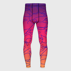 Мужские тайтсы Каракули на градиентном фоне