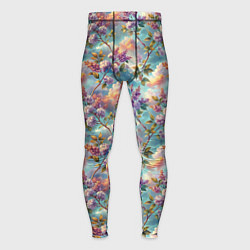 Мужские тайтсы Объемная сирень паттерн
