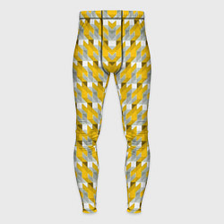 Мужские тайтсы Жёлто-белый паттерн