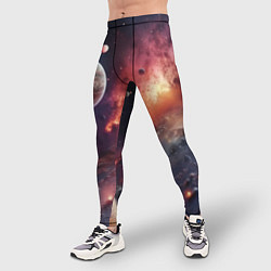 Тайтсы мужские Космический мир, цвет: 3D-принт — фото 2
