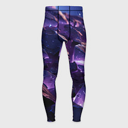 Мужские тайтсы Фиолетовые неоновые камни со светом