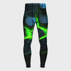 Мужские тайтсы Зеленый неон и разлом плит