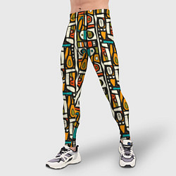 Тайтсы мужские Африканские этно узоры, цвет: 3D-принт — фото 2