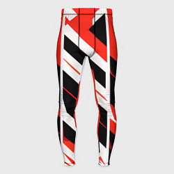 Мужские тайтсы Black and red stripes on a white background