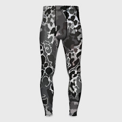 Мужские тайтсы Чёрно-серый абстракция