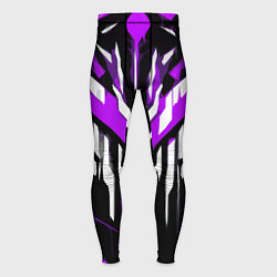Тайтсы мужские Purple and white abstraction on a black background, цвет: 3D-принт