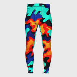 Мужские тайтсы Разноцветный кислотный камуфляж