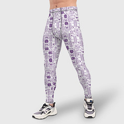 Тайтсы мужские Узоры и лица, цвет: 3D-принт — фото 2