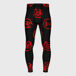 Тайтсы мужские Twenty one pilots rose pattern, цвет: 3D-принт