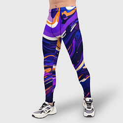 Тайтсы мужские Разноцветная абстракция разводов, цвет: 3D-принт — фото 2
