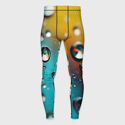 Мужские тайтсы Крупные капли на цветном фоне