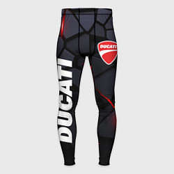 Тайтсы мужские Ducati - плиты с эффектом свечения, цвет: 3D-принт