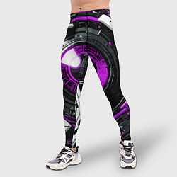 Тайтсы мужские Фиолетовая сфера киберпанк, цвет: 3D-принт — фото 2