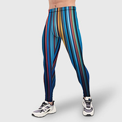 Тайтсы мужские Композиция из вертикальных линий, цвет: 3D-принт — фото 2
