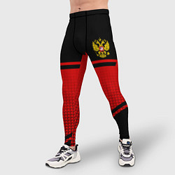 Тайтсы мужские Россия герб геометрия, цвет: 3D-принт — фото 2