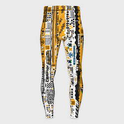 Мужские тайтсы Cyberpunk pattern yellow