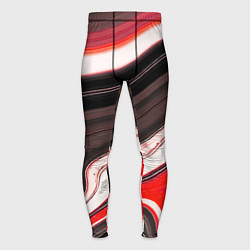 Мужские тайтсы Волнистые горизонтальные чёрно-красные полосы на б