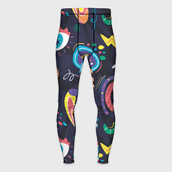 Тайтсы мужские Космическая абстракция с глазами, цвет: 3D-принт
