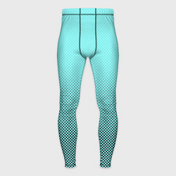 Мужские тайтсы Градиент текстура с точками голубой