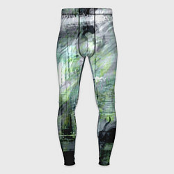 Тайтсы мужские Абстракция - grey green grunge, цвет: 3D-принт