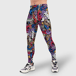 Тайтсы мужские Музыкальный коллаж, цвет: 3D-принт — фото 2