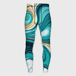 Мужские тайтсы Бирюза и золото