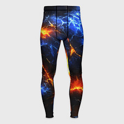 Тайтсы мужские Лада и лед в разломе плит, цвет: 3D-принт