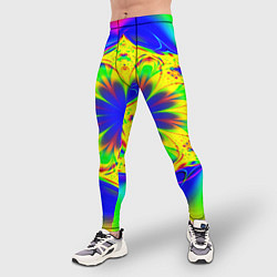Тайтсы мужские Неоновая психоделика узор, цвет: 3D-принт — фото 2