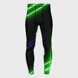 Мужские тайтсы Green pink purple line