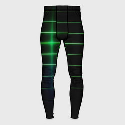 Мужские тайтсы The line is green and black