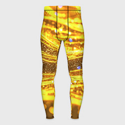 Мужские тайтсы Золотые блестящие волны
