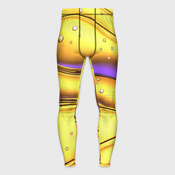 Мужские тайтсы Золотые волны с фиолетовым свечением
