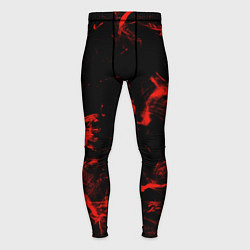 Тайтсы мужские Color red black, цвет: 3D-принт